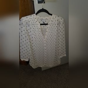 H&M button front blouse w/ 3/4 sleeves size 12